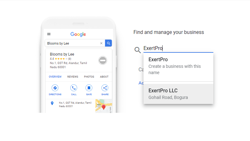 Claiming Google my business